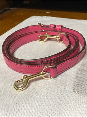 Coach gold tone & dusty rose adjustable purse bag replacement strap  sz 49 1/2”